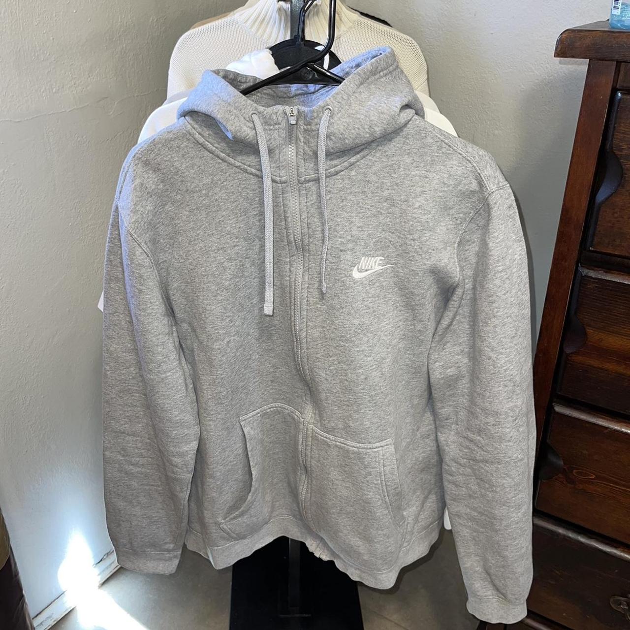 Nike Men's Grey and White Sweatshirt | Depop