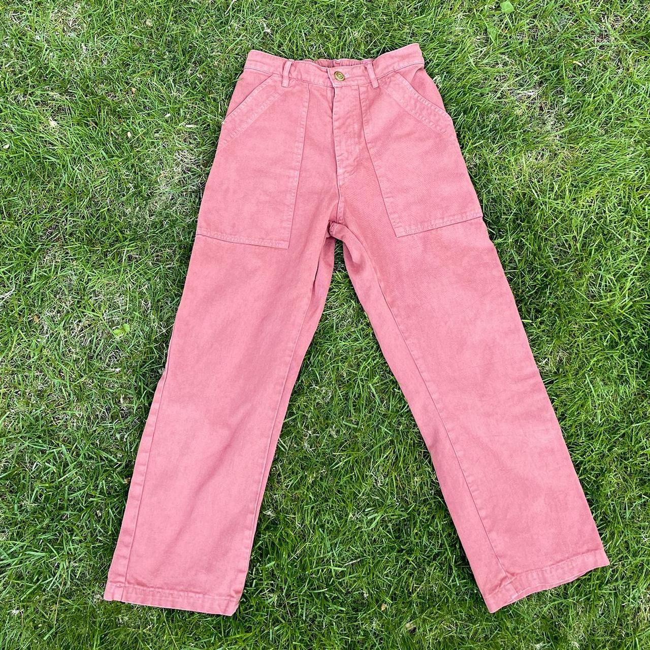 Big Bud Press Women's Red and Orange Trousers Depop