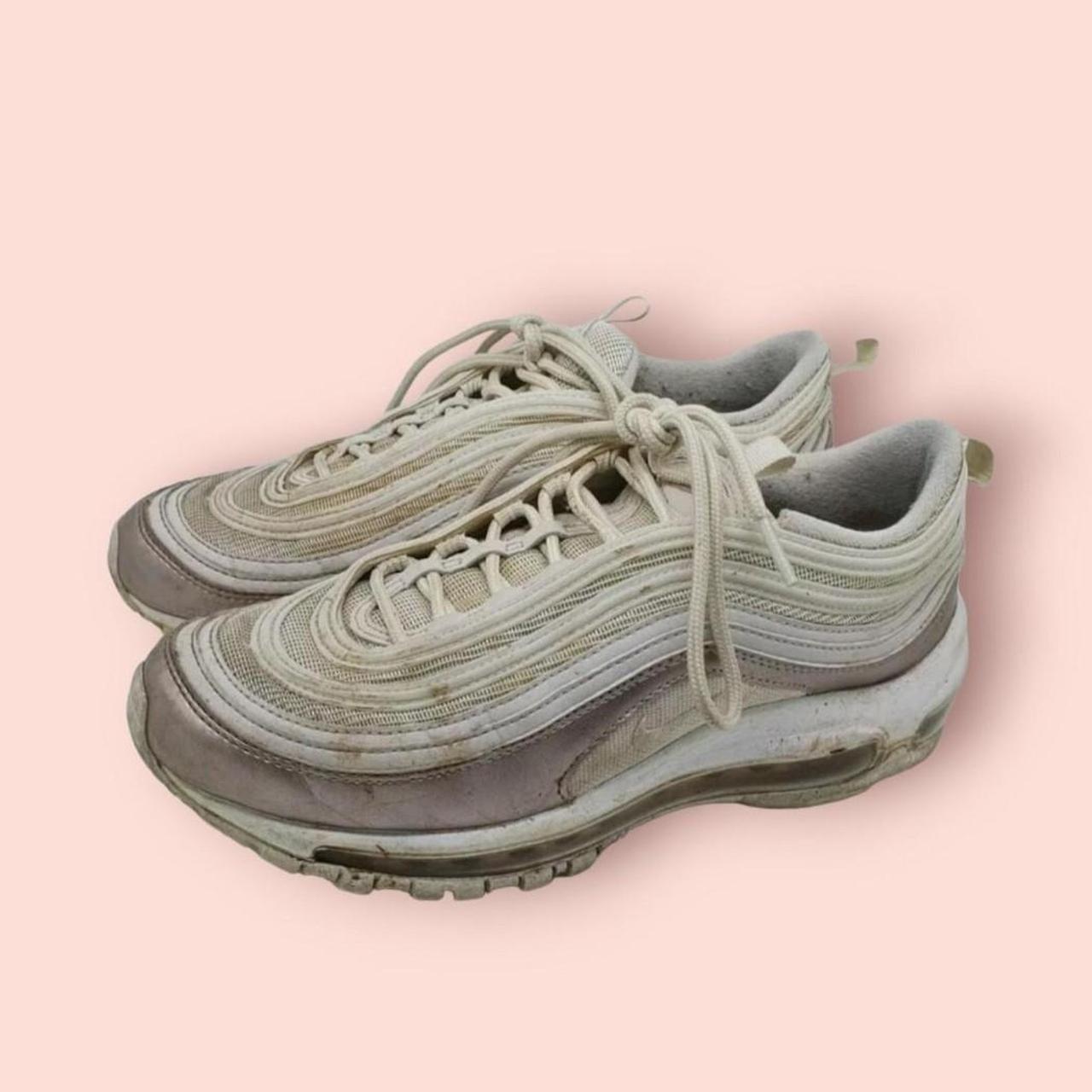 Air max 97 Rare colour White with Rose gold Size 5.5. Depop