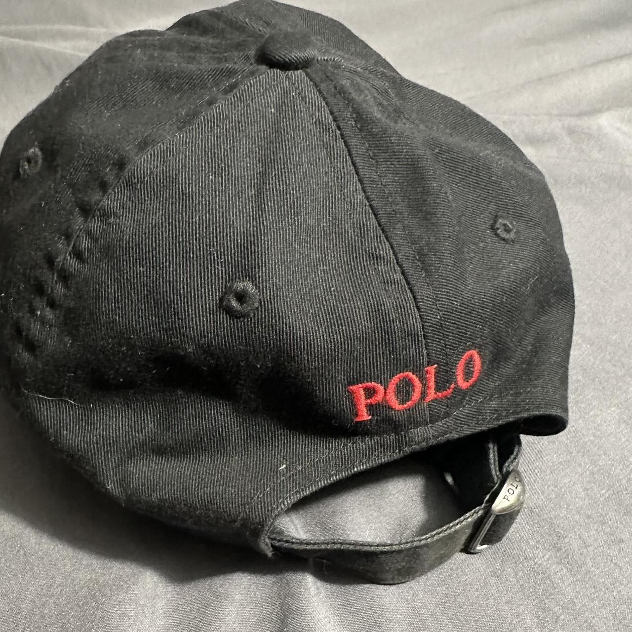 Polo Ralph Lauren Men's Black and Red Hat | Depop