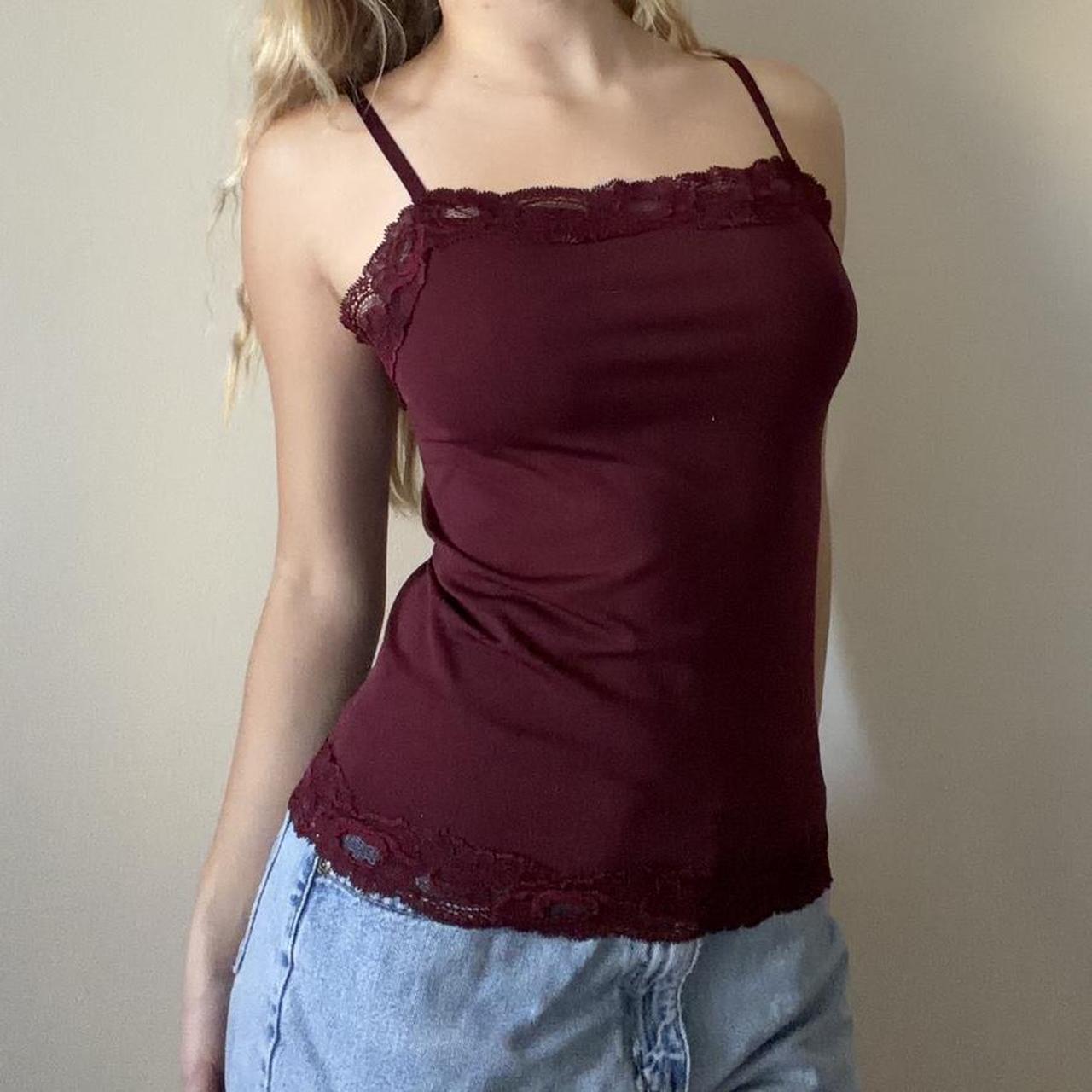 Ann Taylor Women's Tank top - Burgundy/Red - M – … - image 1