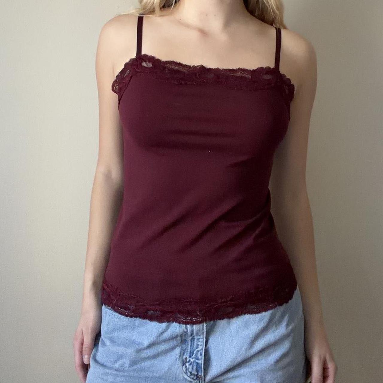 Ann Taylor Women's Tank top - Burgundy/Red - M – … - image 2