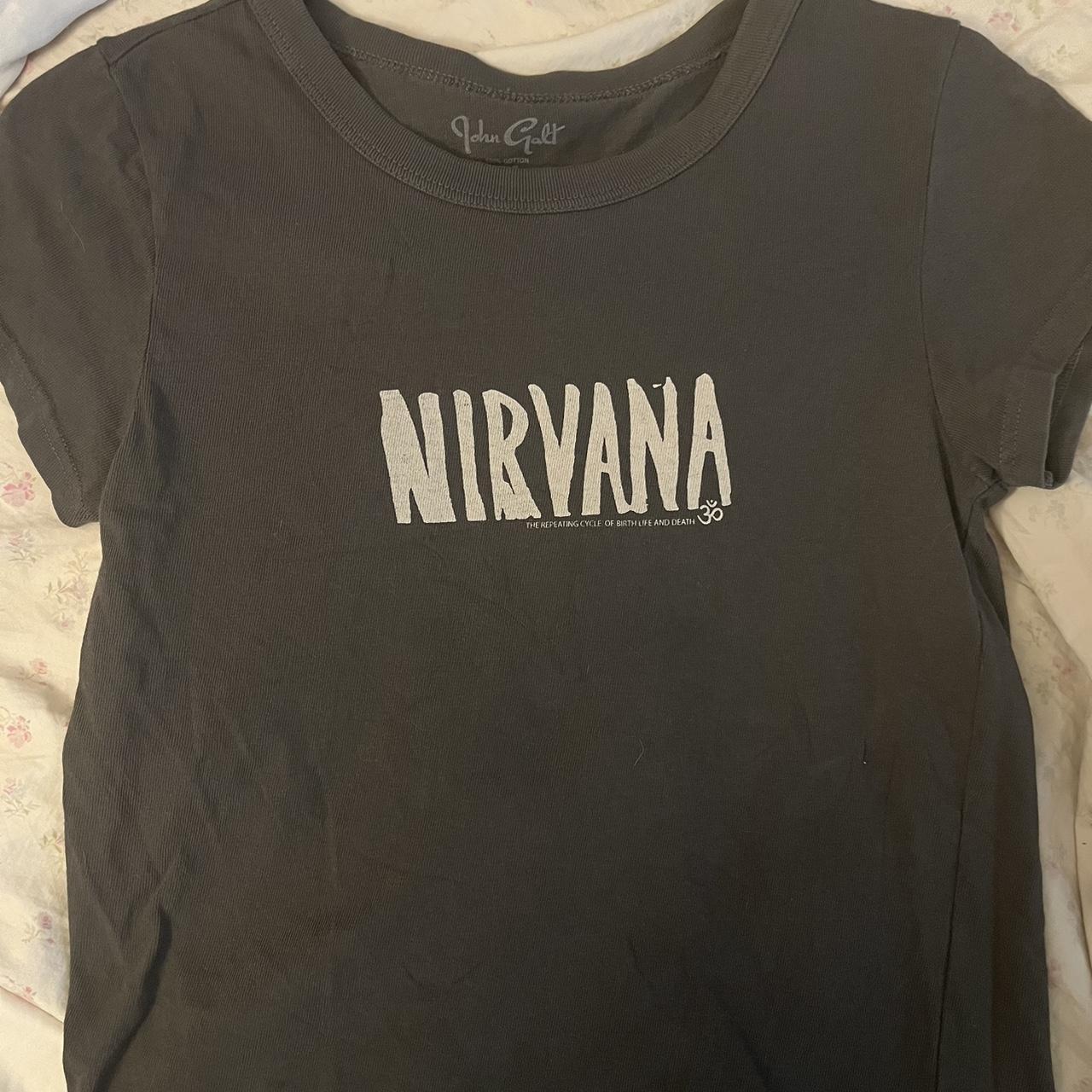 Brandy Melville Nirvana crop top / baby tee worn once Depop