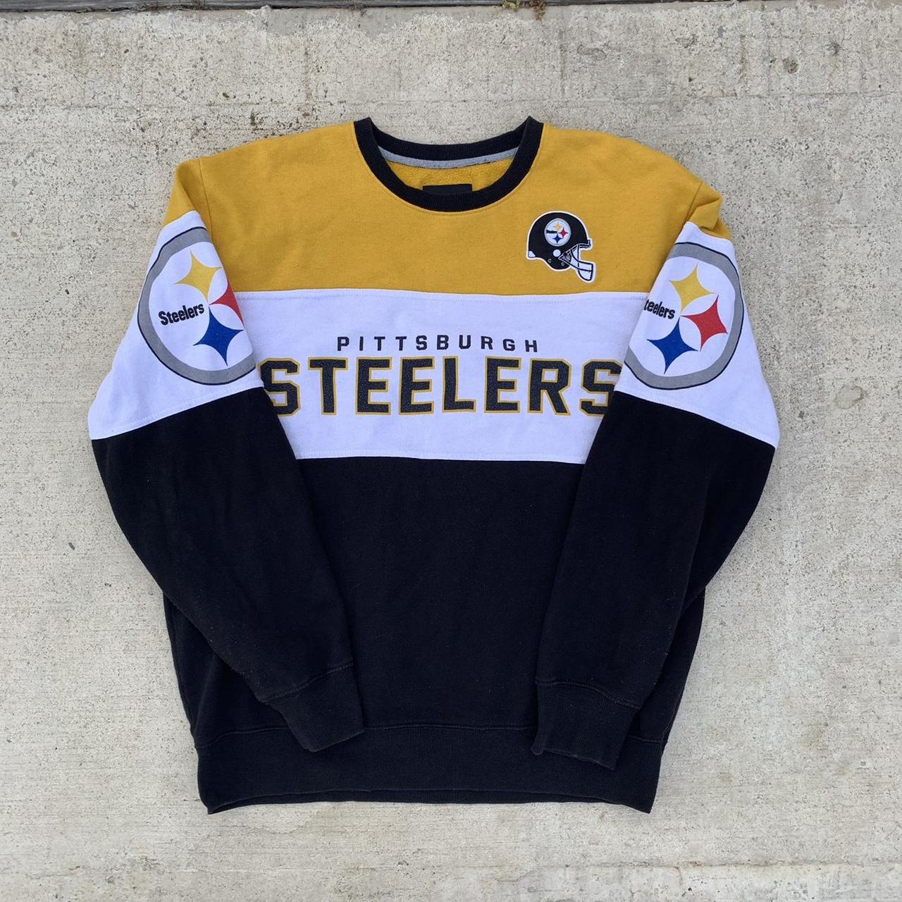 90s PITTSBURGH STEELERS LOGO ATHLETIC FULL ZIP - Depop