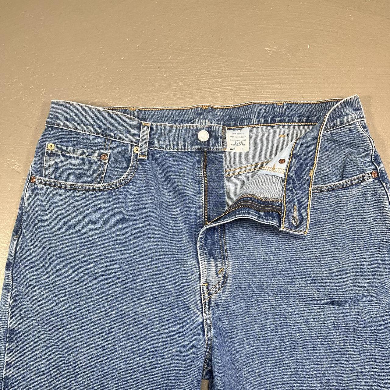 Vintage y2k Levis Denim Shorts 505 jort jean sz... - Depop