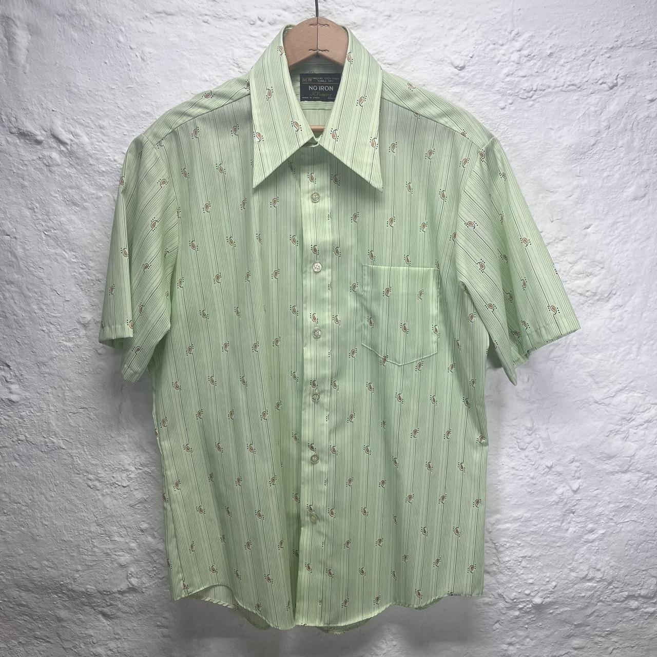 Vintage 70s 80s JC Penney No Iron Short Sleeve... - Depop