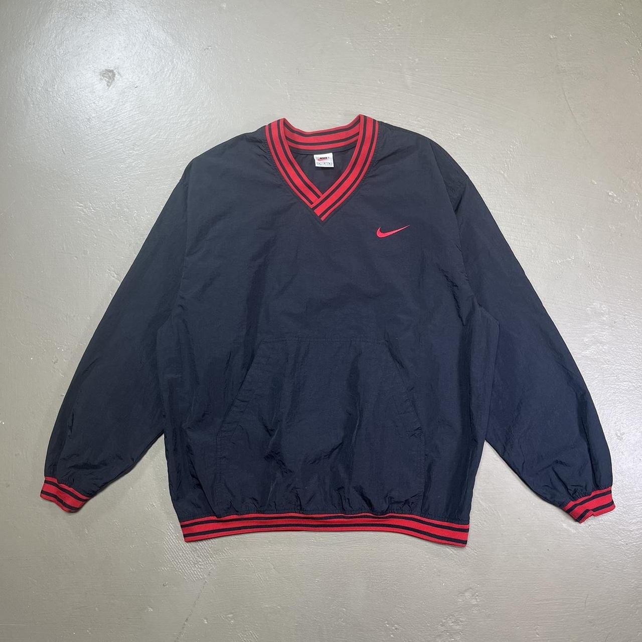 Vintage Nike Embroidered Swoosh Pullover Jacket Warm - Depop