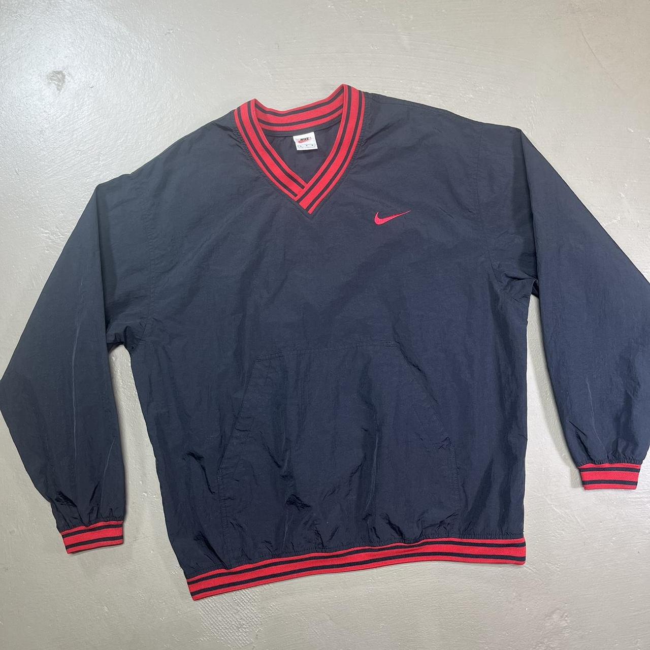 Vintage Nike Embroidered Swoosh Pullover Jacket Warm - Depop