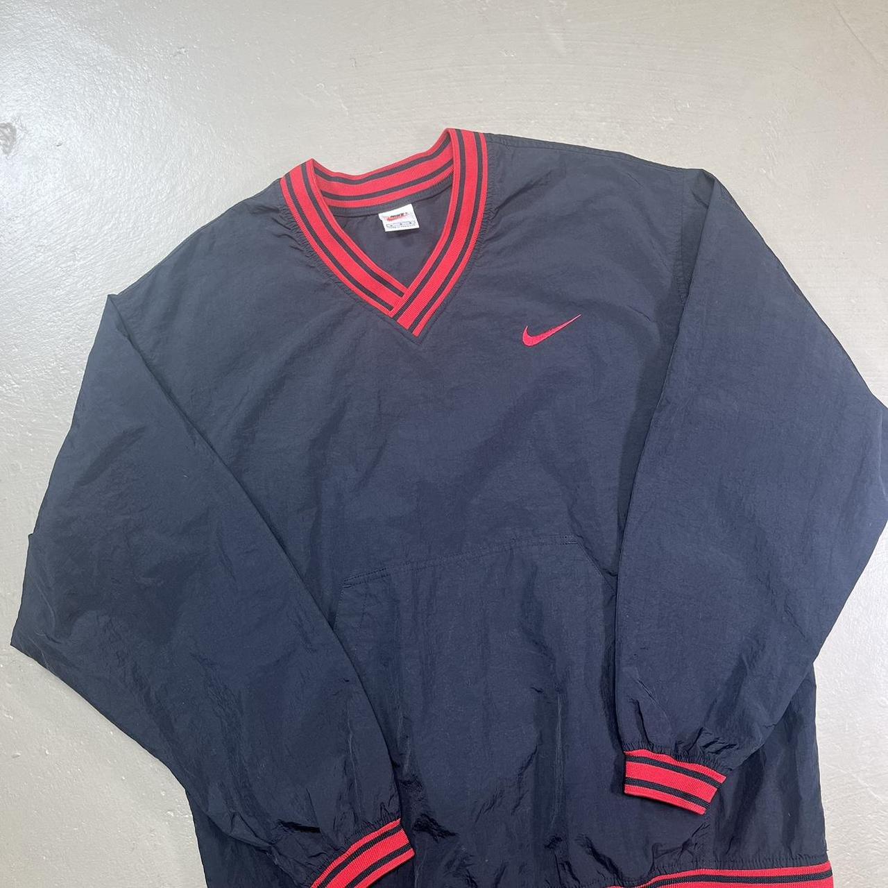 Vintage Nike Embroidered Swoosh Pullover Jacket Warm - Depop