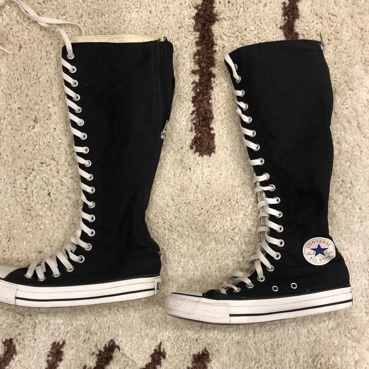 Knee High Converse Chuck Taylor Size: Womens 8:... - Depop