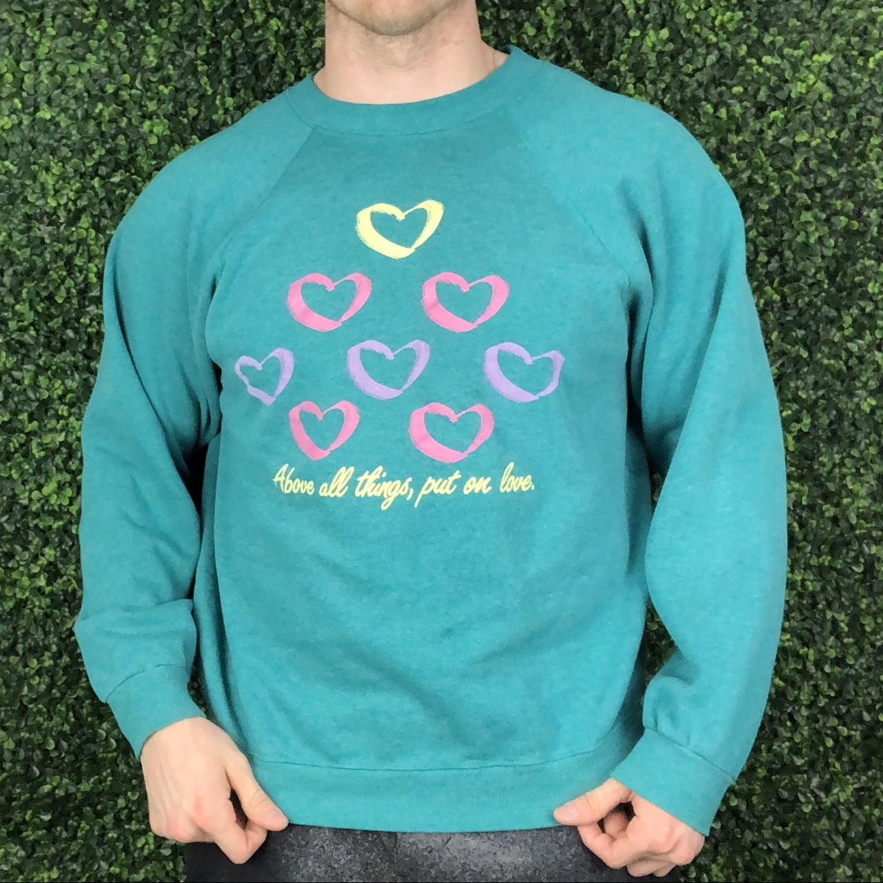 Vintage Love Sweatshirt Measurements Pit to pit: 22... - Depop