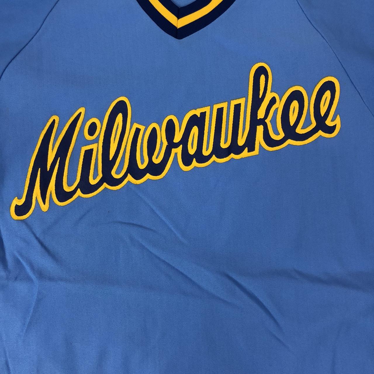 Retro Milwaukee Brewers popover jersey size XL but - Depop