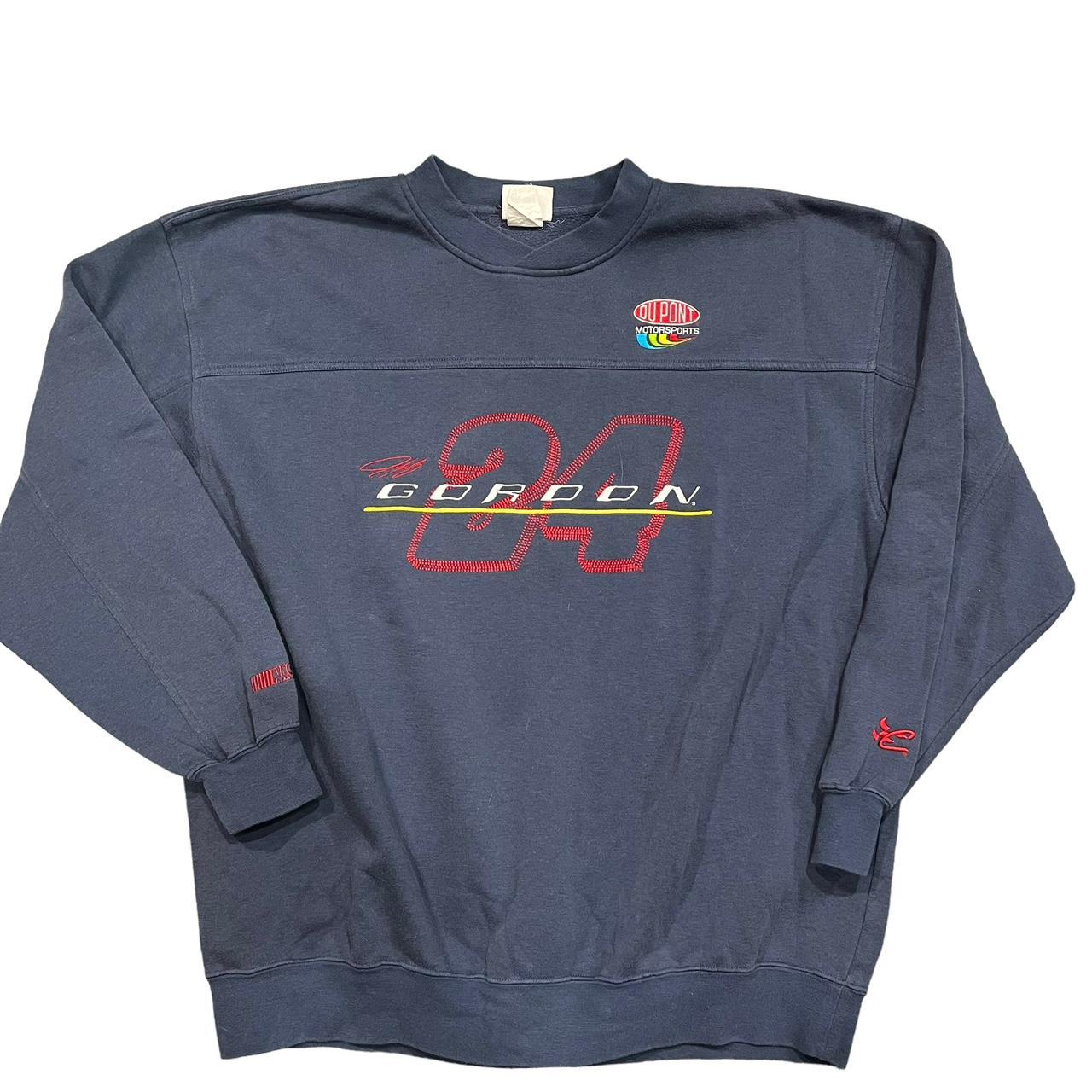 Vintage Jeff Gordon NASCAR Sweatshirt Faded blue Depop