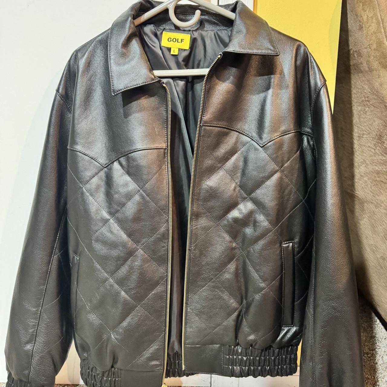 Golf Wang Leather Jacket never worn. Size : Large... - Depop