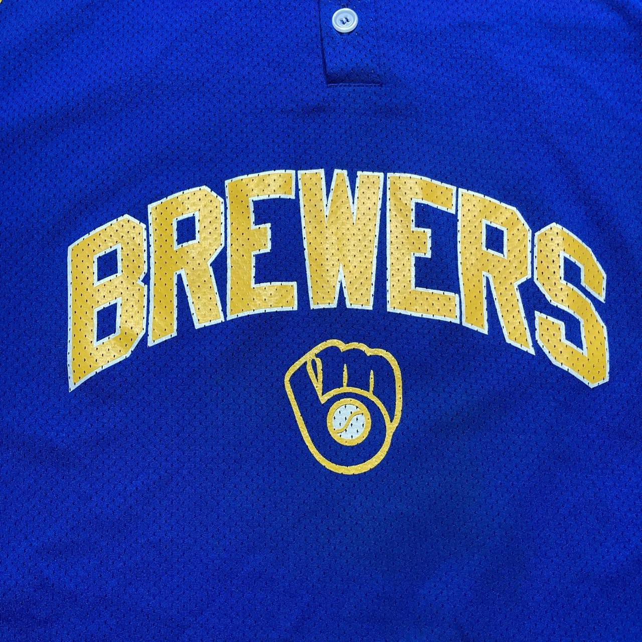 Vintage Milwaukee Brewers Custom Jersey Condition: - Depop