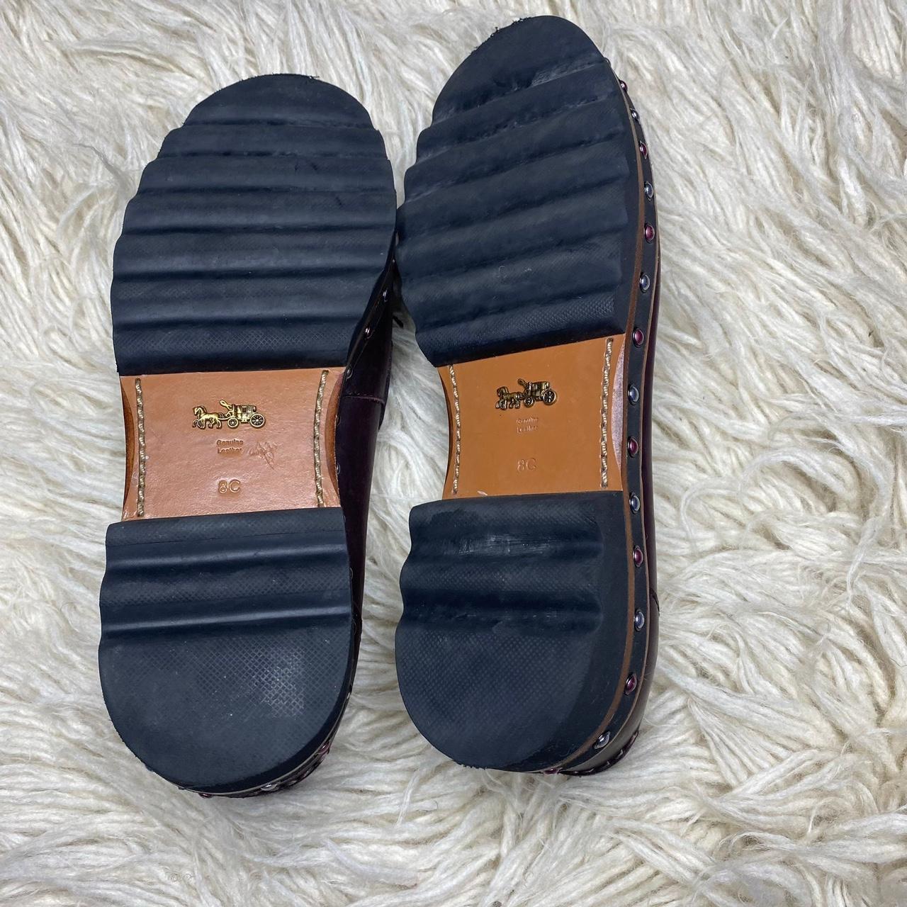 Coach Women’s Leather Tea Rose Lenox Loafers Shoes... Depop