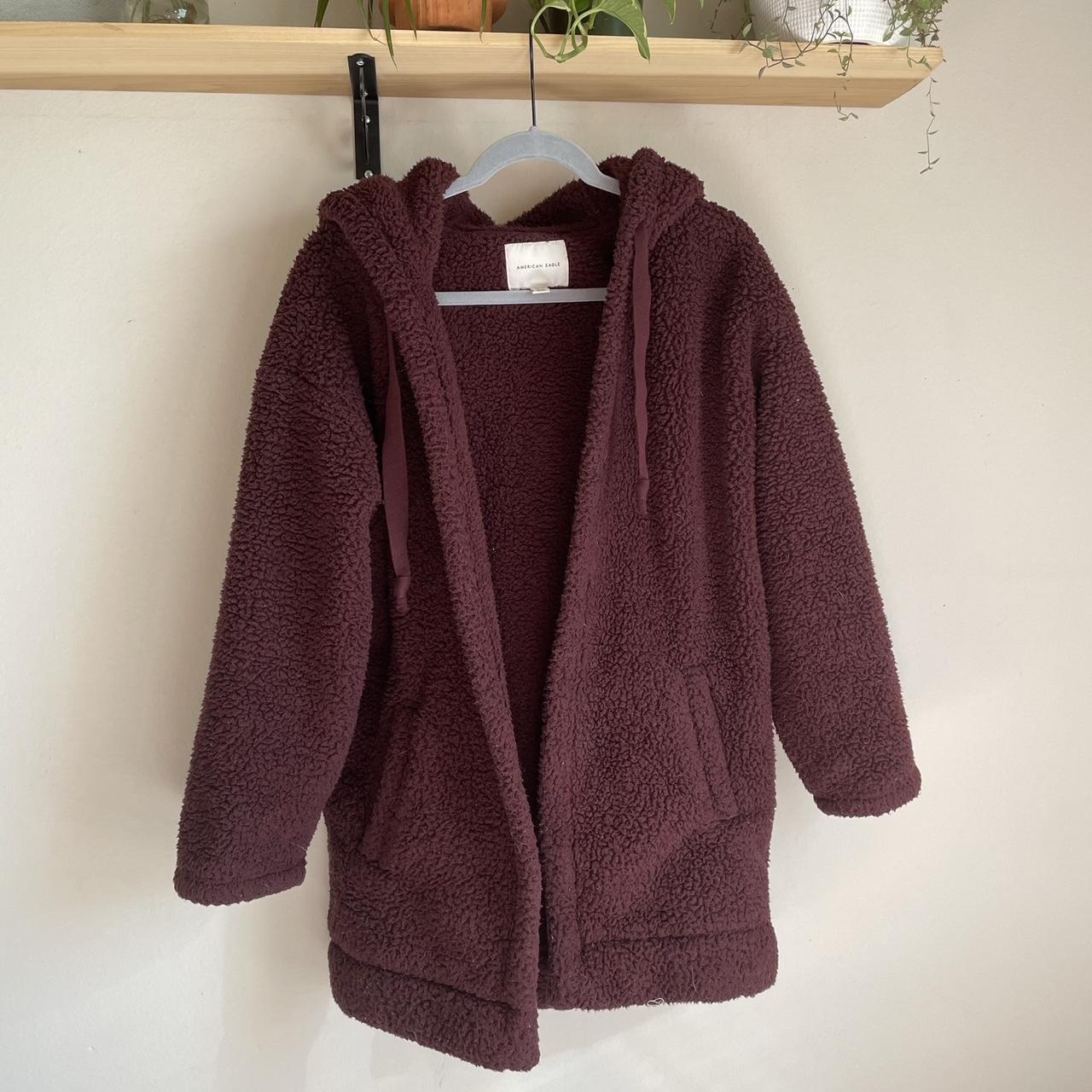 Free press outlet hooded fuzzy cardigan