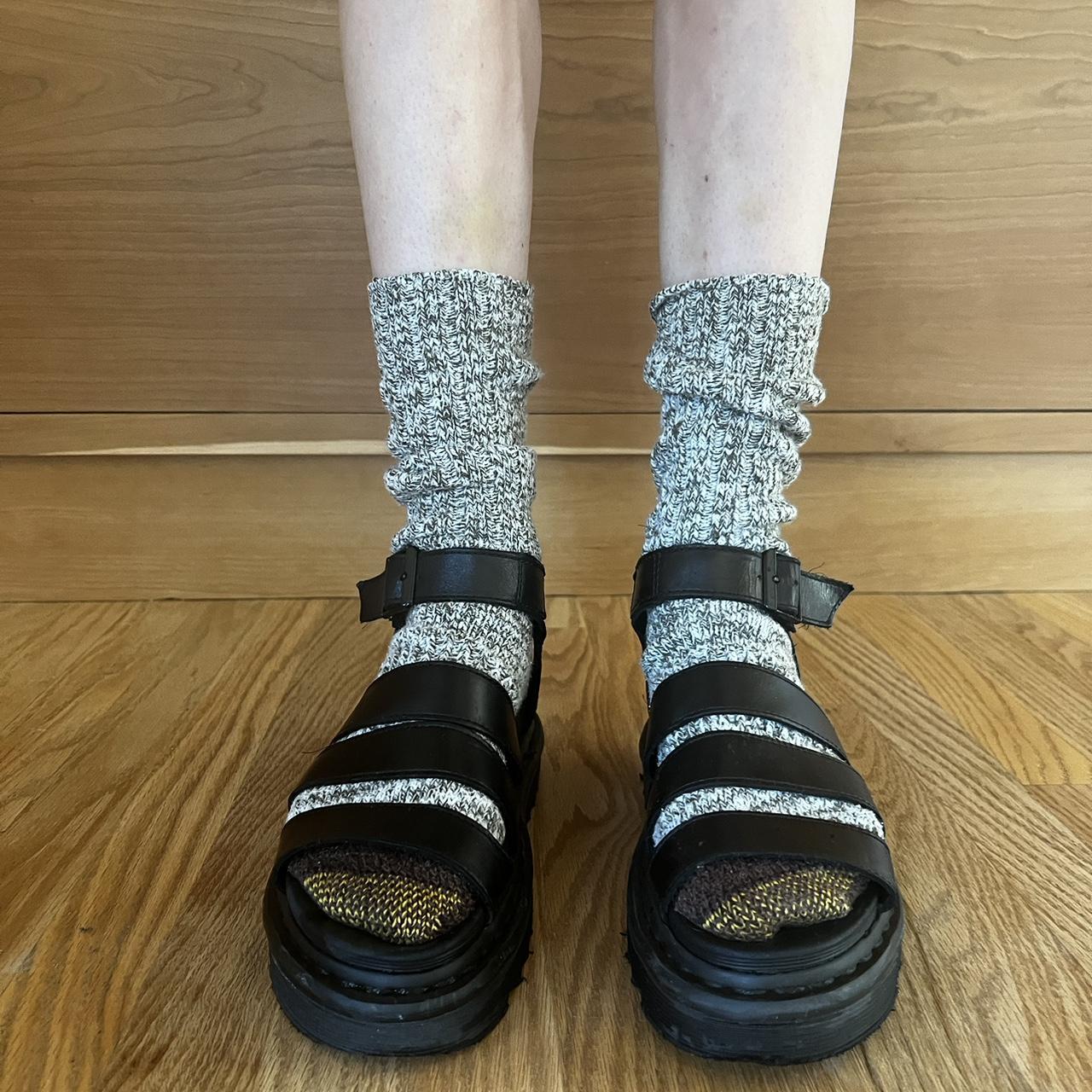 Martens Blaire sandals in black— chunky