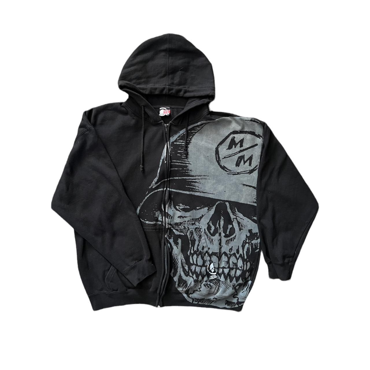 Metal mulisha jumbo skull head zip up (y2k). Men’s... - Depop