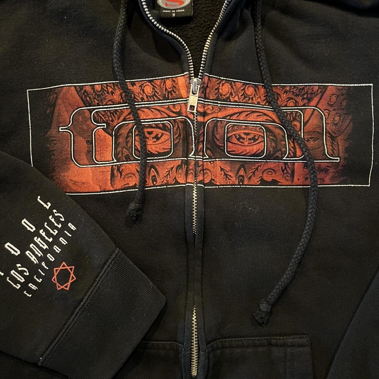 Tool red shop face hoodie