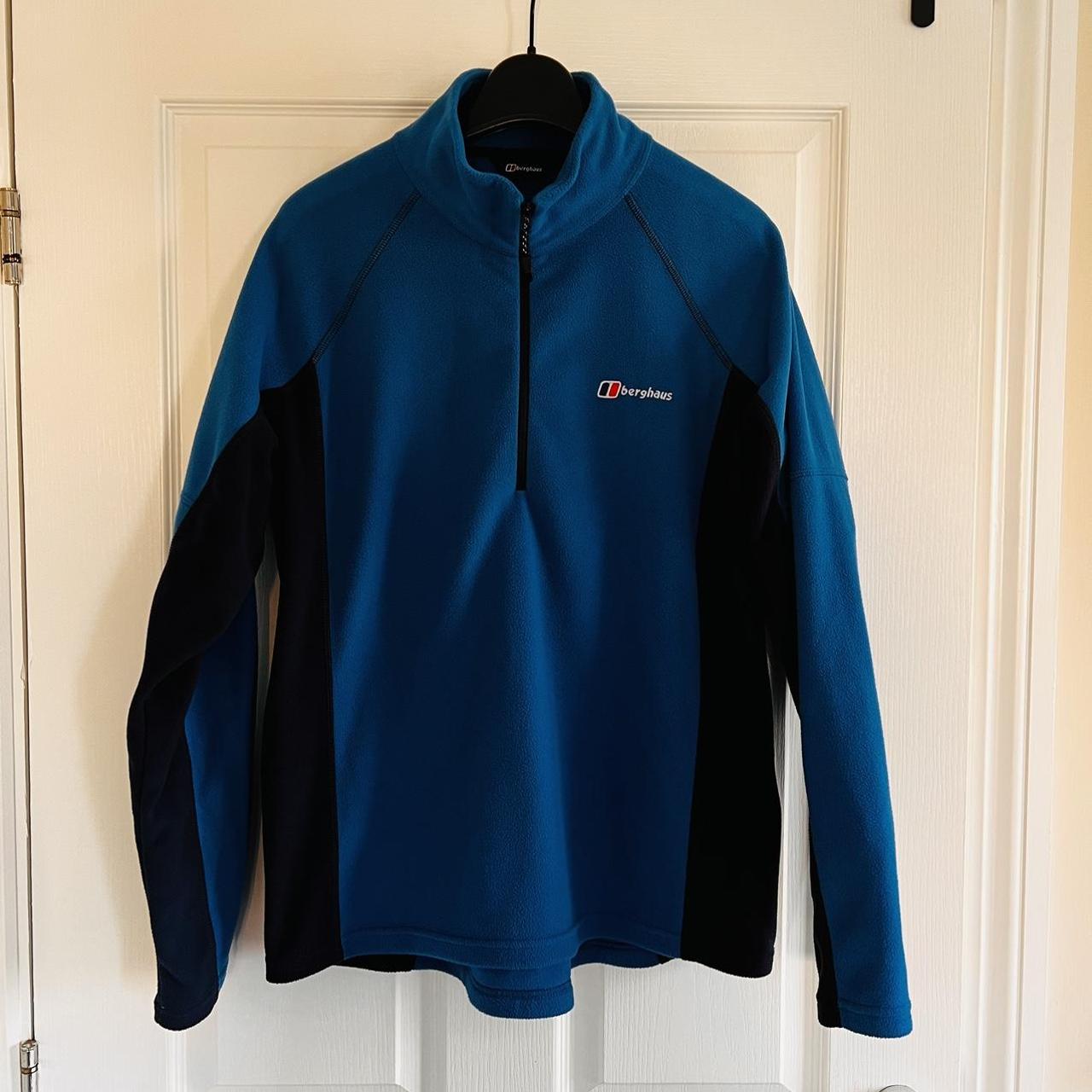 Berghaus Mens Blue Zip Up Fleece In Blue with... - Depop