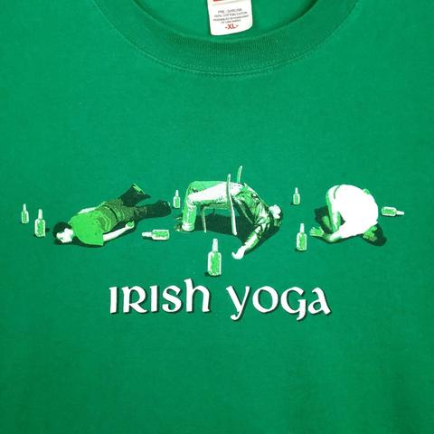 Vintage Irish Yoga Drunk Beer T-shirt Pre-owned. No - Depop