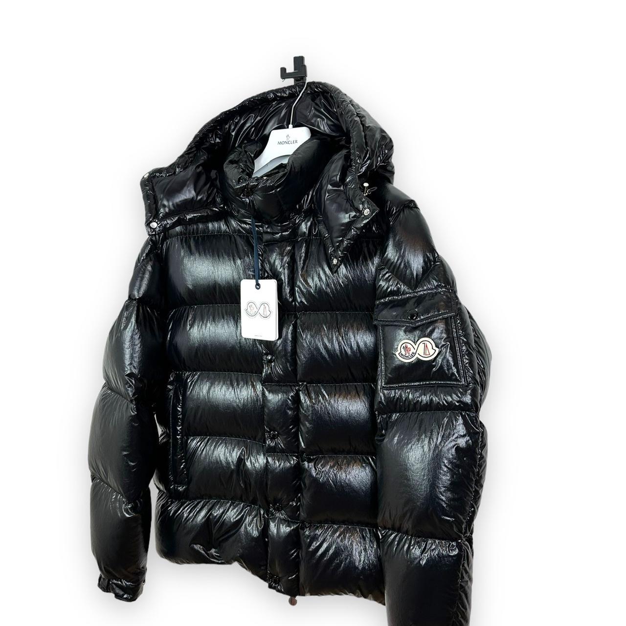 Moncler Men's Black and White Jacket | Depop