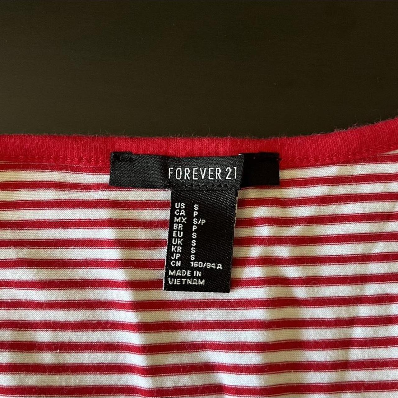 forever 21 red and white striped shirt