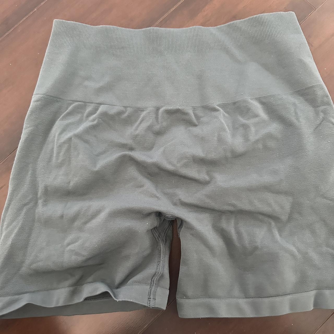 Alphalete Amplify shorts 4.5” Size M Hazelnut Worn - Depop