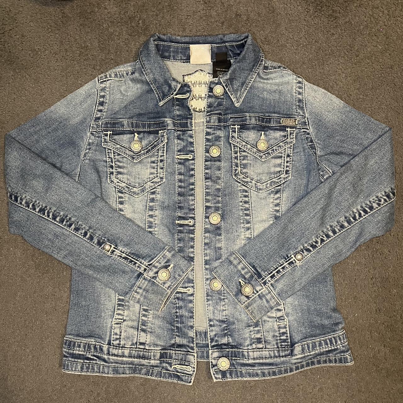 Vintage Harley Davidson Denim Jacket. Size extra... - Depop