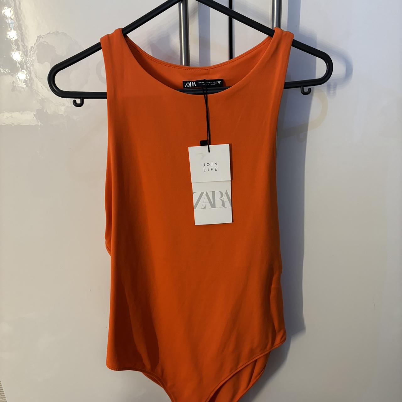 Zara clearance orange bodysuit