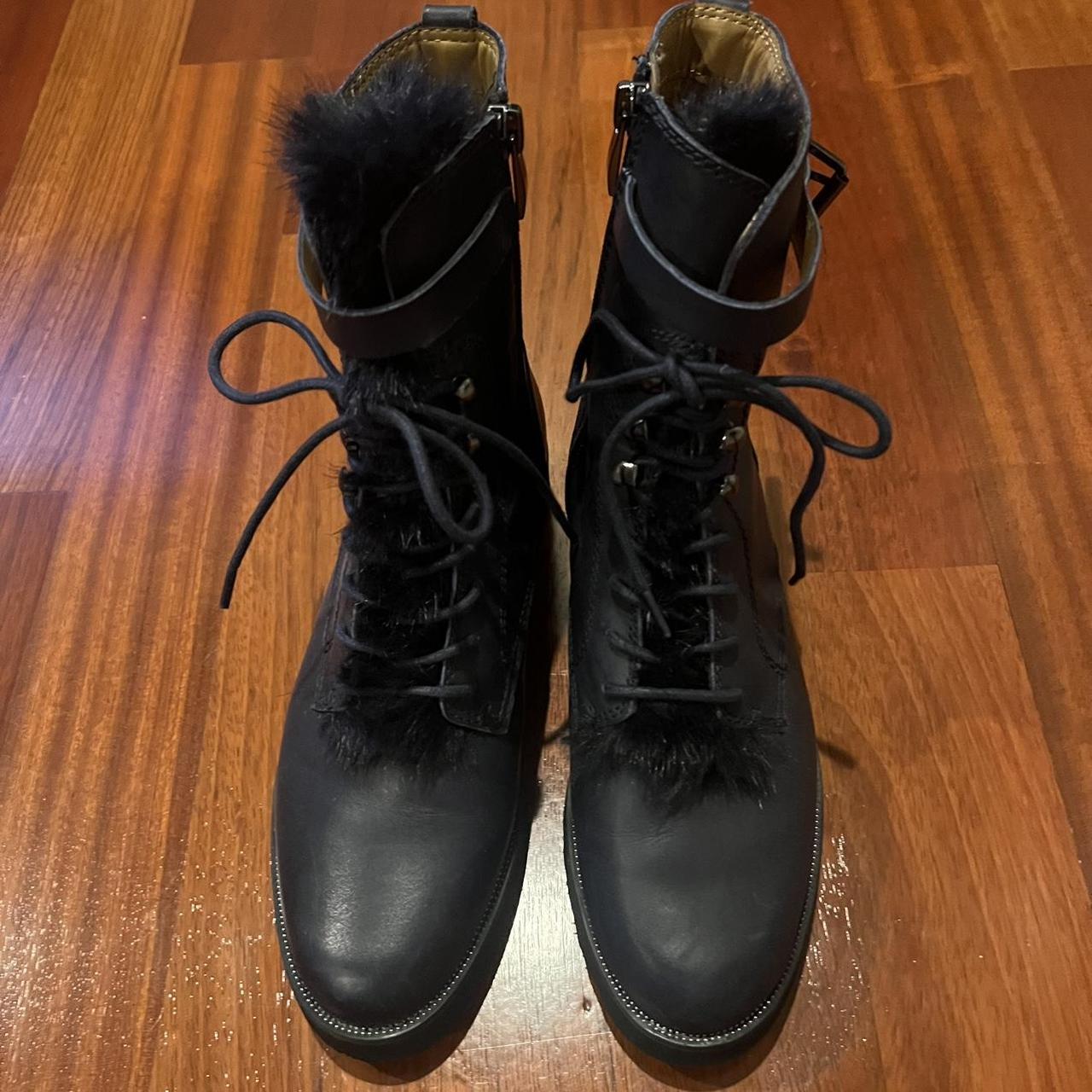 Women's Navy Boots | Depop