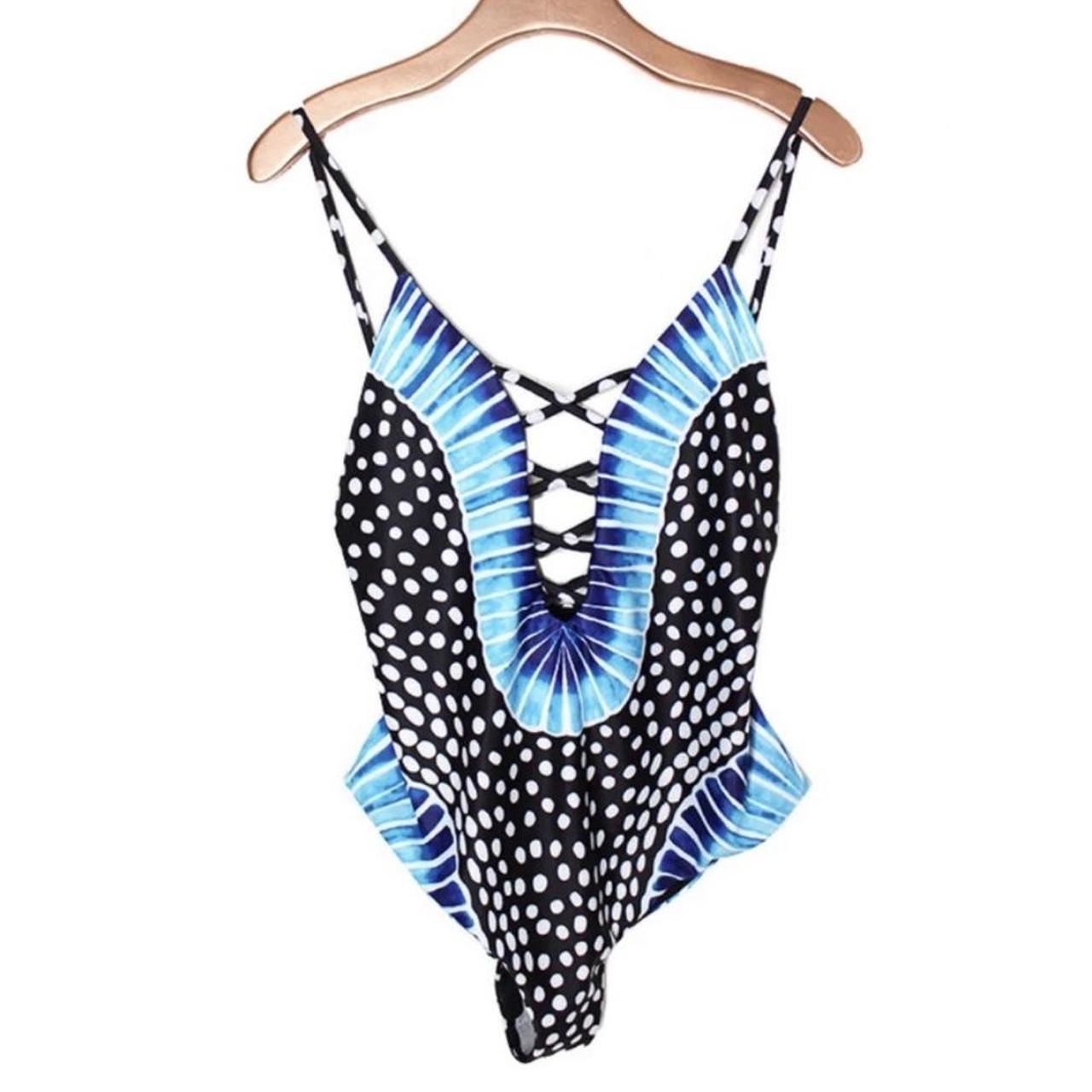 Mara Hoffman Women's Blue And Black Swimsuit-one-piece 