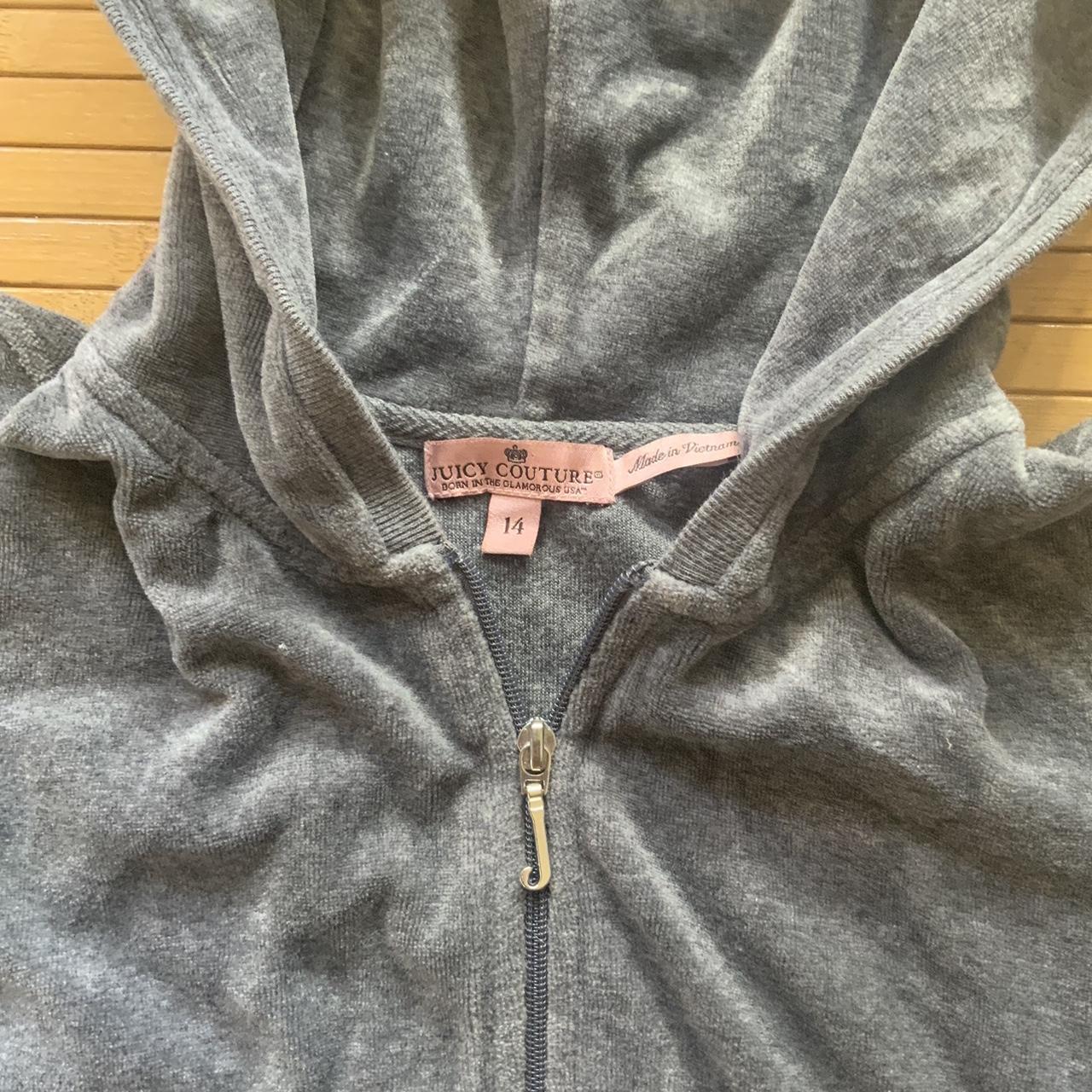 Juicy Couture grey velour tracksuit jacket, has... - Depop