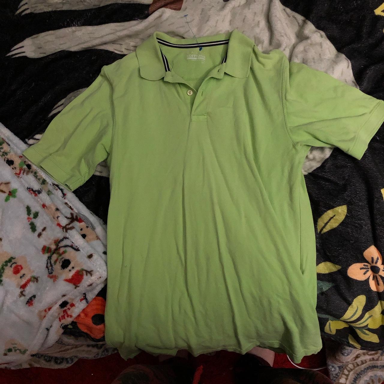 green polo shirt. old, bought from a thrift store... - Depop