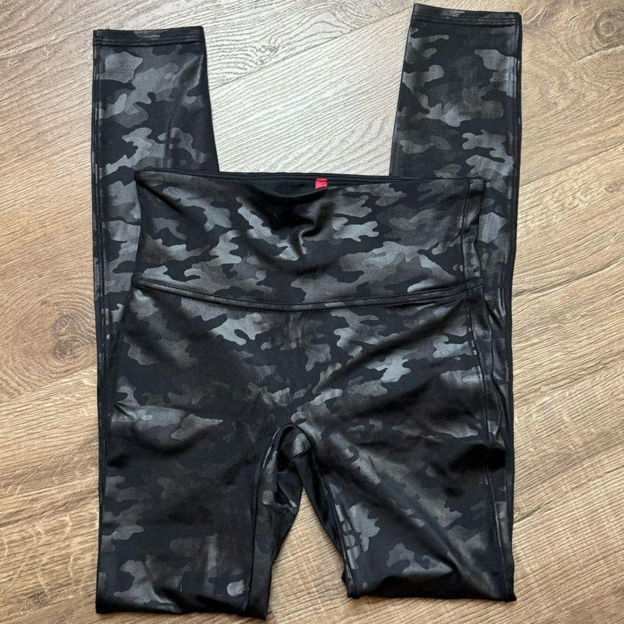 Spanx camo faux leather leggings size S Size: Small - Depop