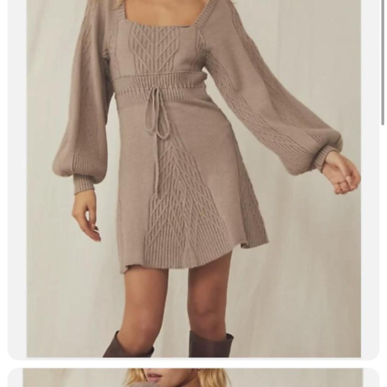 NWT FREEPEOPLE EMMALINE MINI DRESS IN TAUPE #nwt... - Depop