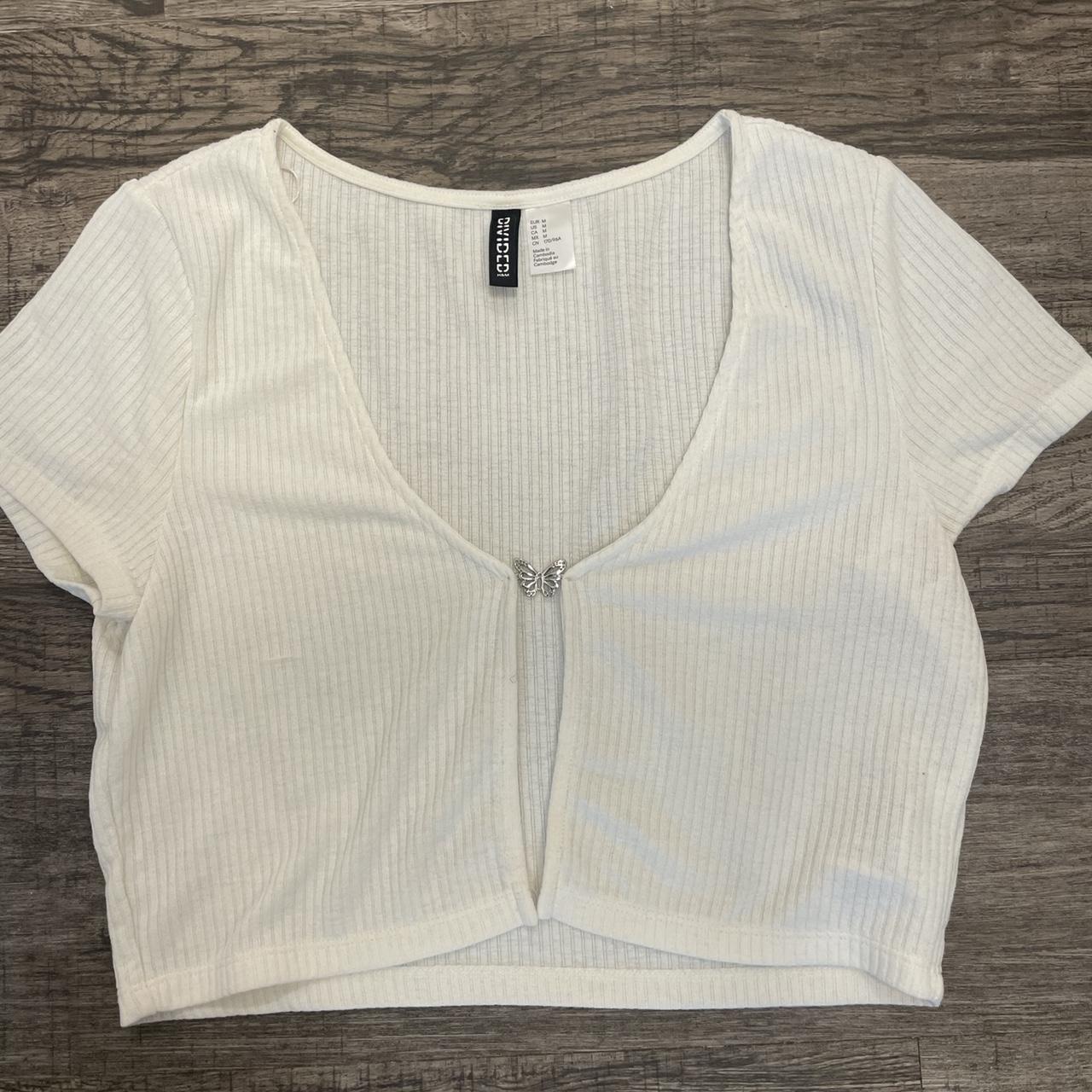 🦋 Butterfly Crop top Shirt - White