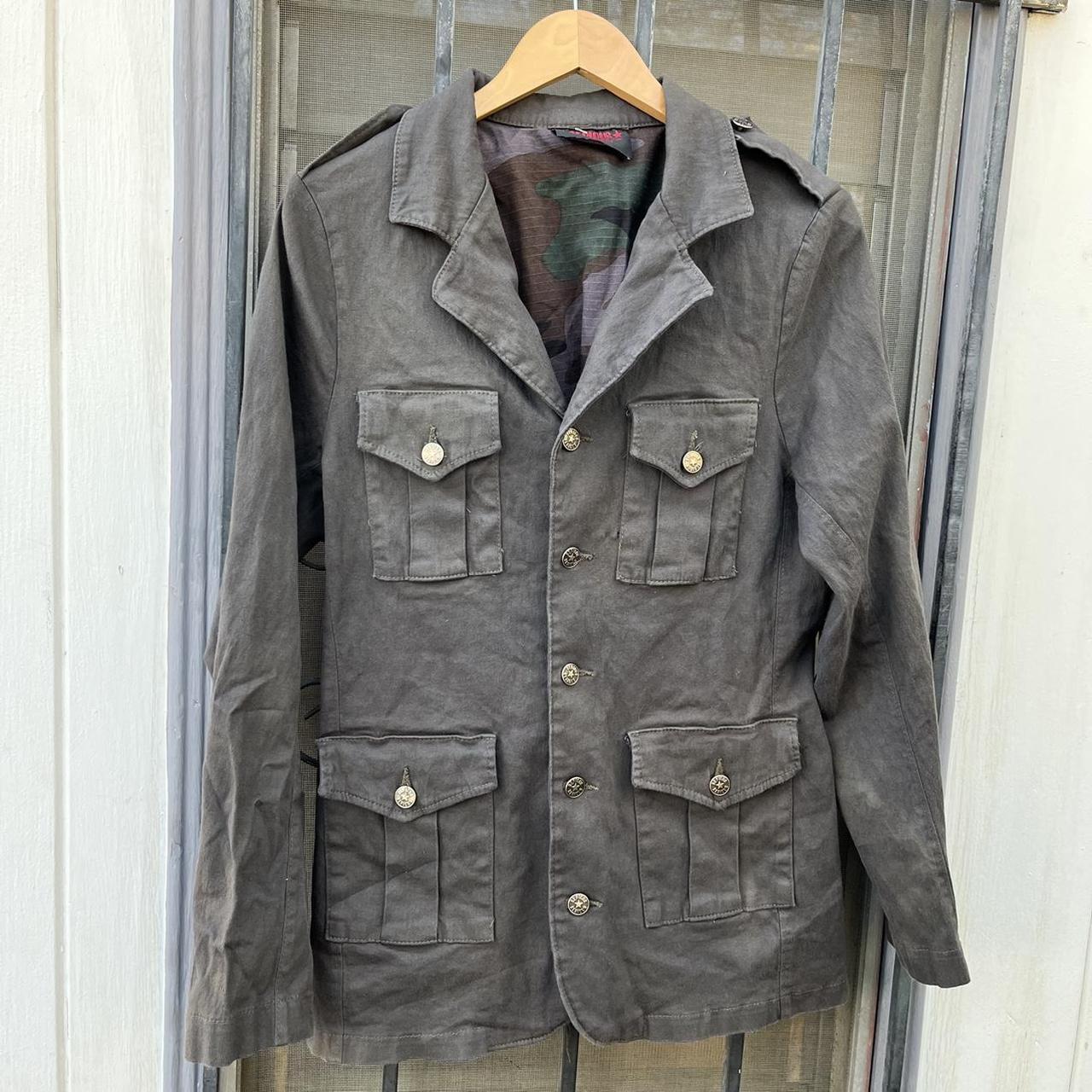 Lip Service Men's Grey Jacket Depop