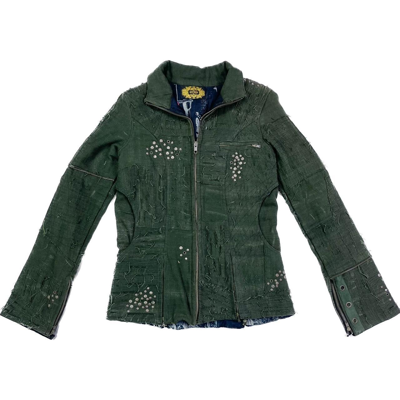 Killer Dark Green Patchwork Jacket. This jacket is... Depop