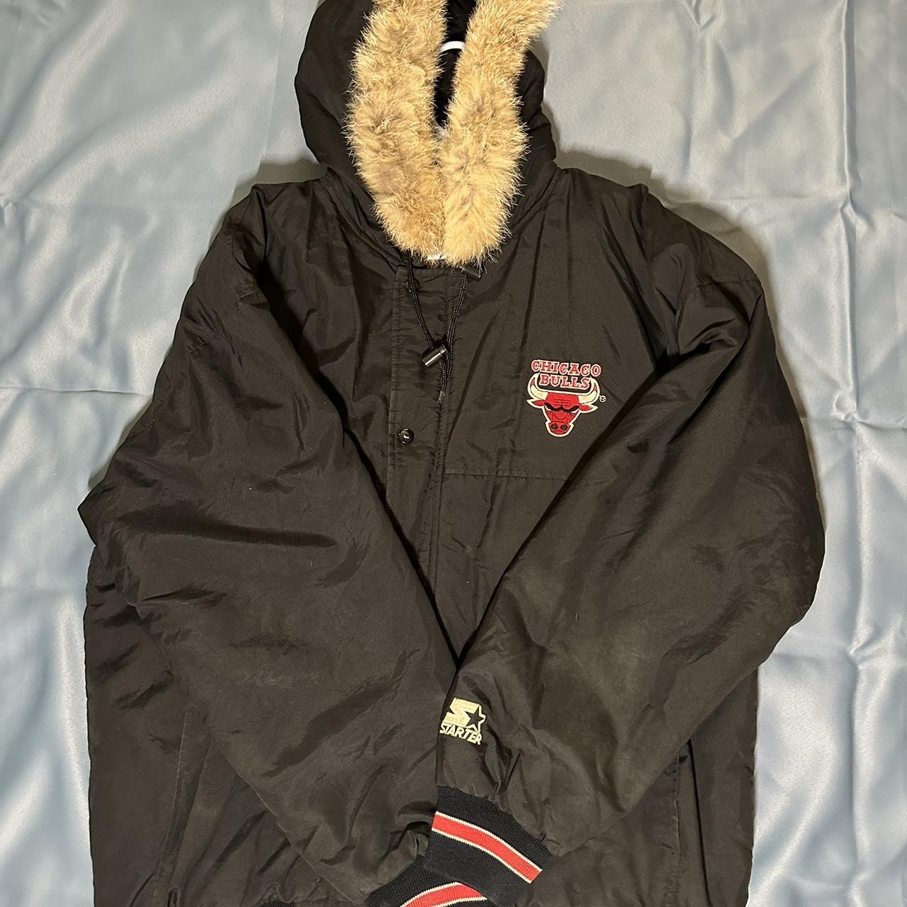 Vintage Chicago Bulls Starter Jacket. Cool jacket - Depop