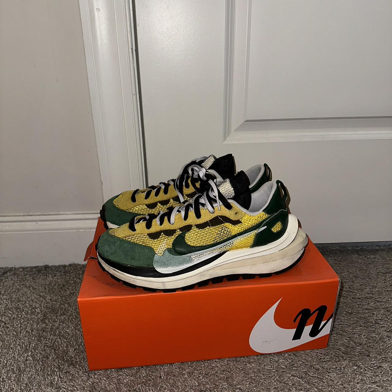 nike sacai vaporwaffle yellow green