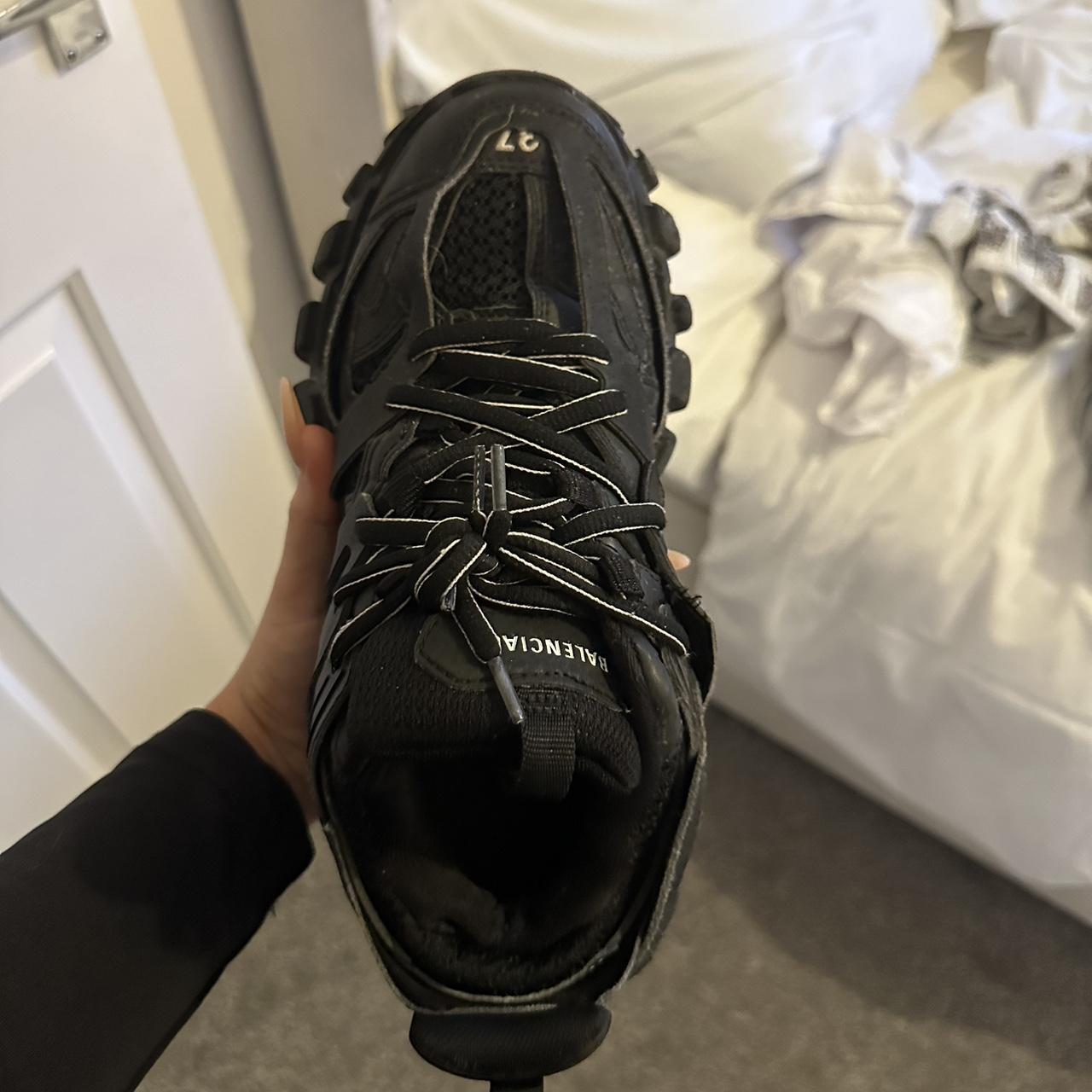 black balenciaga track 1’s size 4 worn but good... - Depop