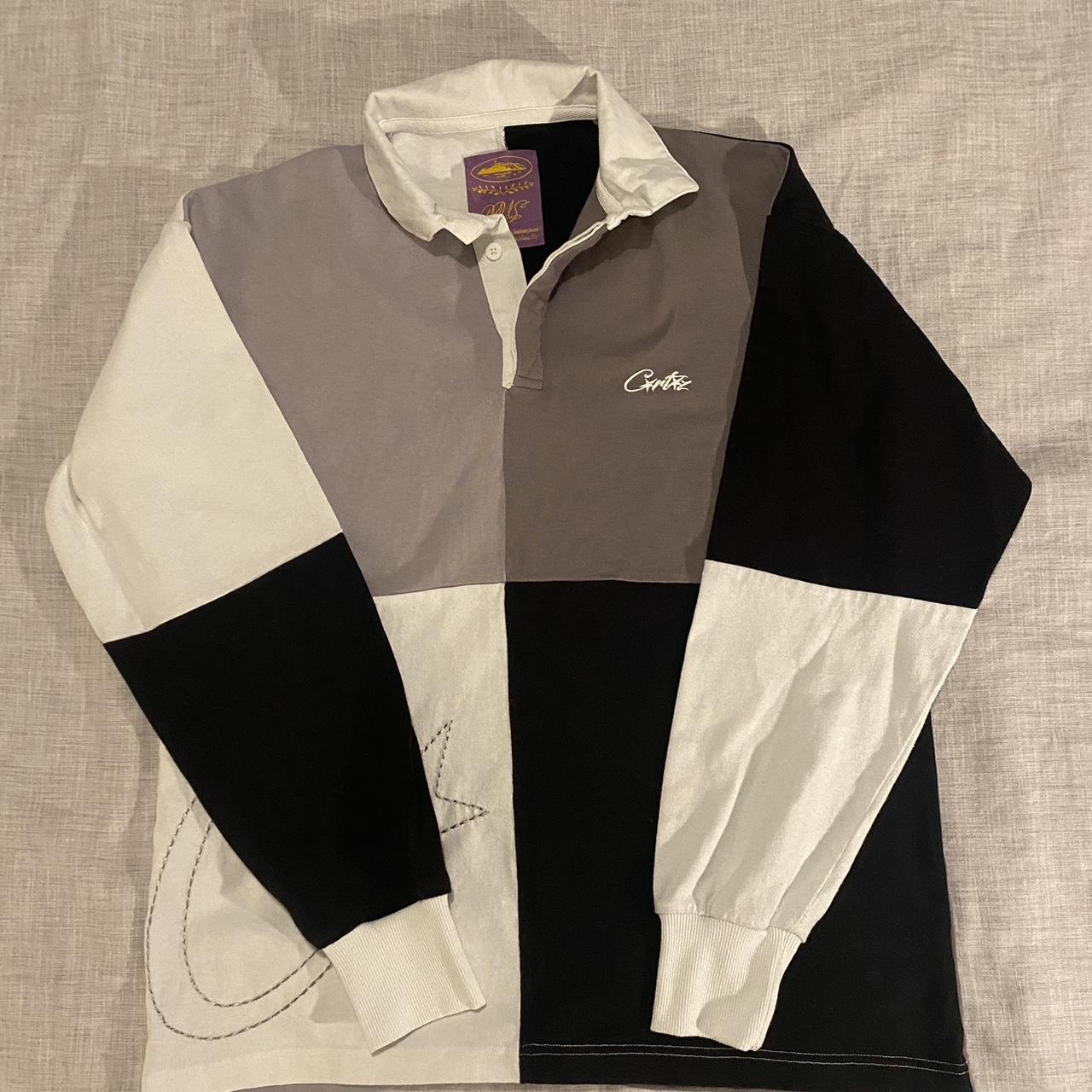 Corteiz polo shirt long sleeve 📏 - size M Black | Depop