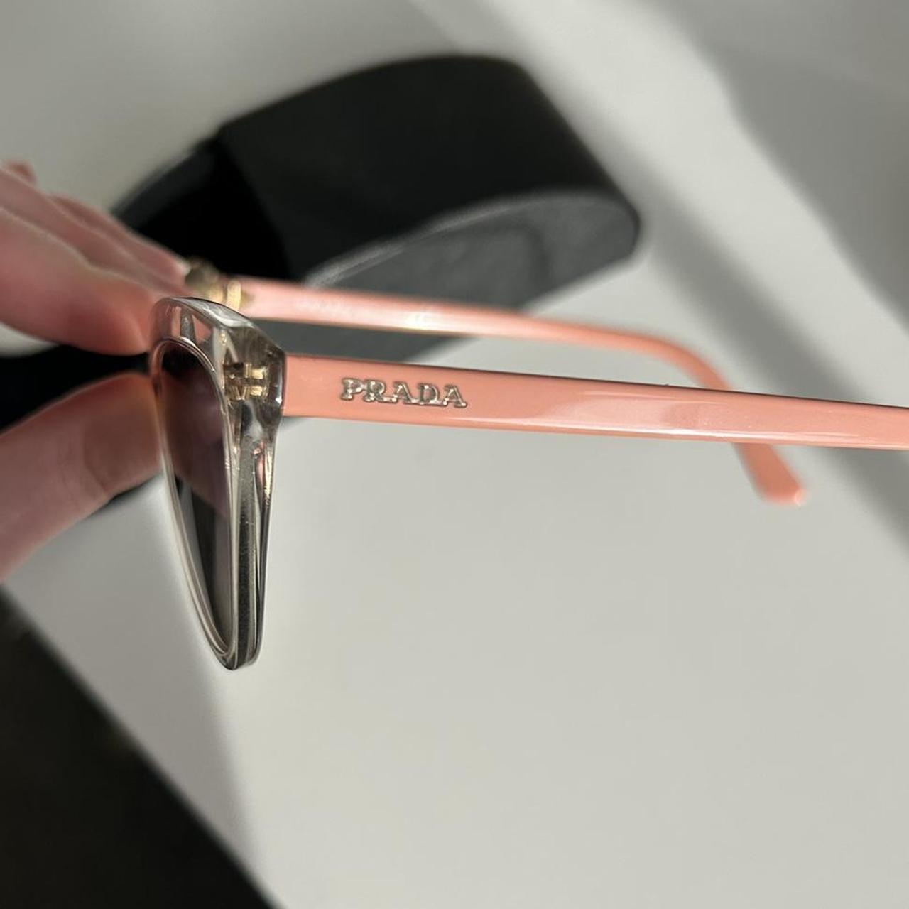 Prada Women's Pink Sunglasses | Depop