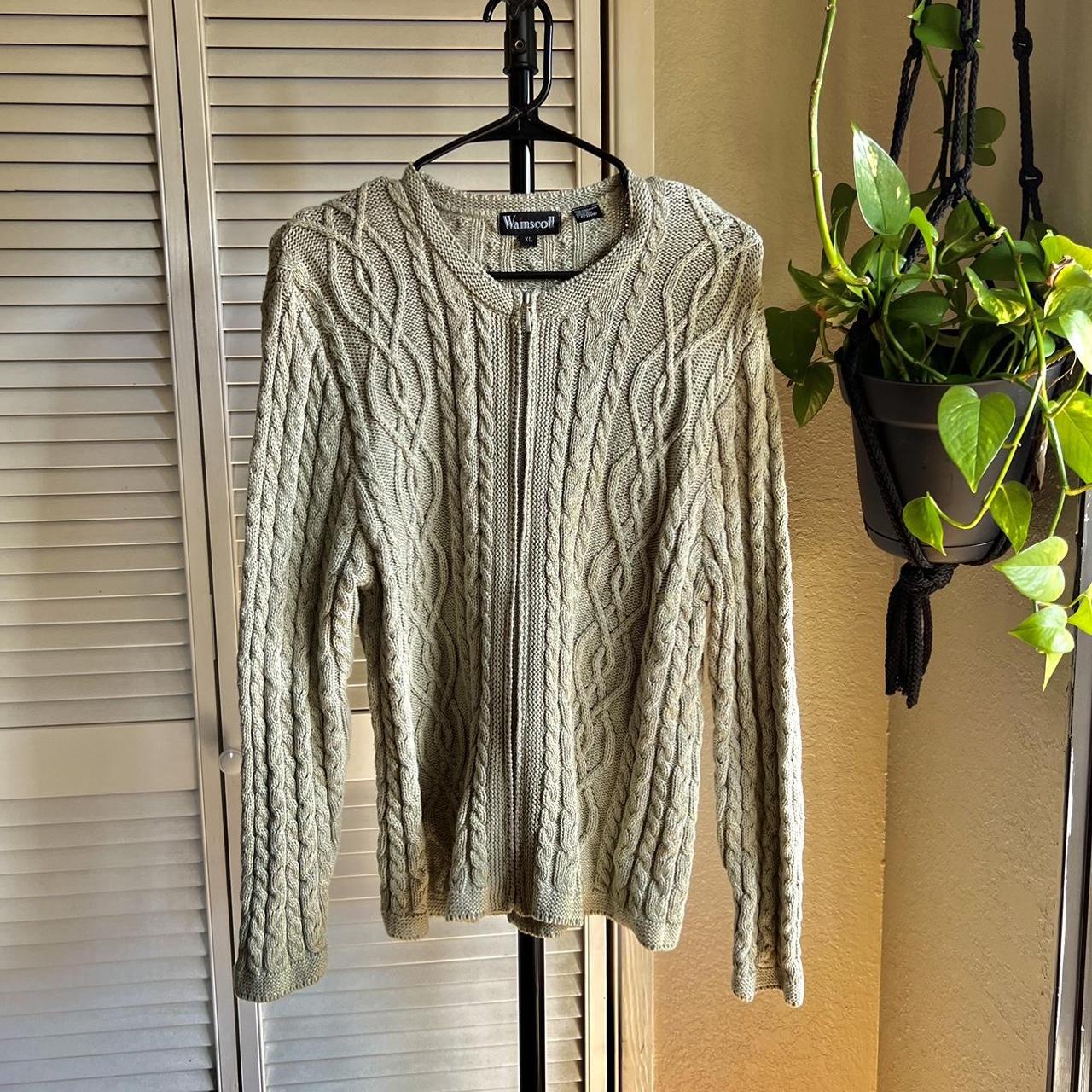 Sage green knit sweater Pretty thick and warm Best Depop