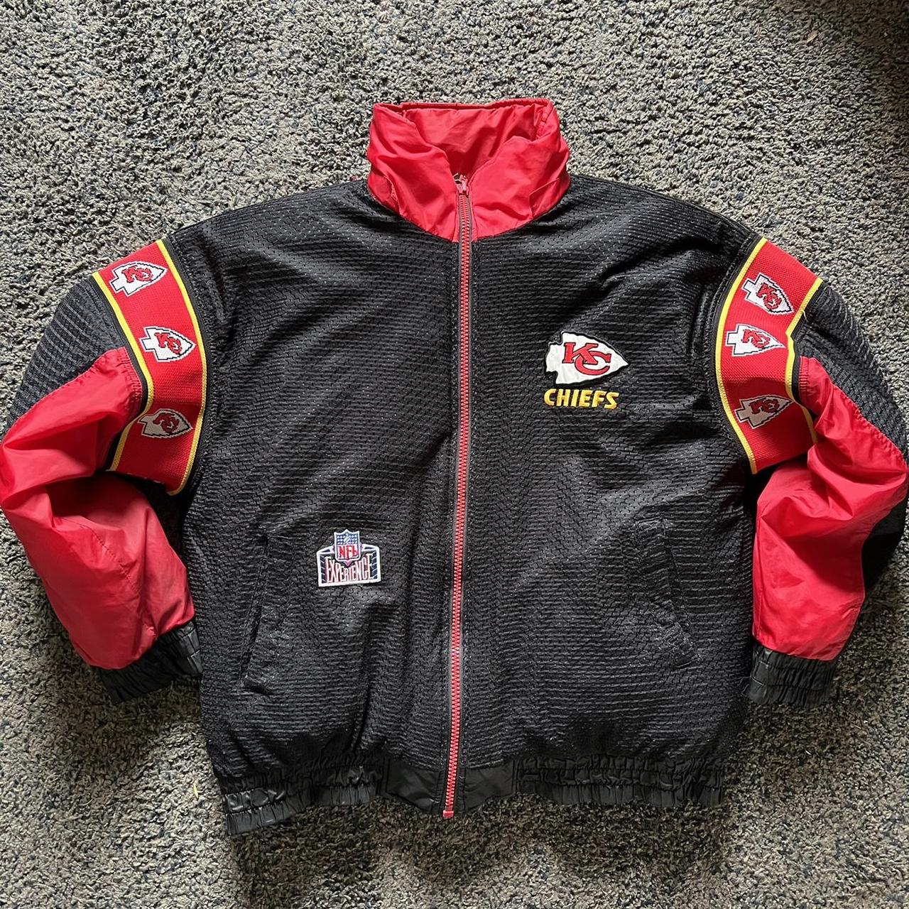 Vintage 90s Kansas City Chiefs Puffer Starter Jacket - Depop