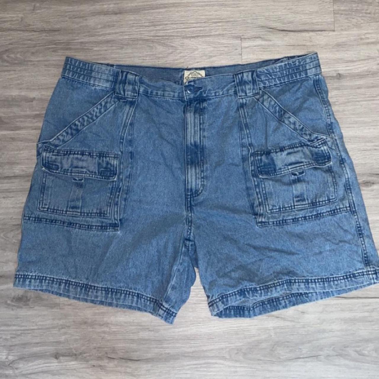 Light blue washed Vintage St.Johns Bay Jorts Id say... - Depop