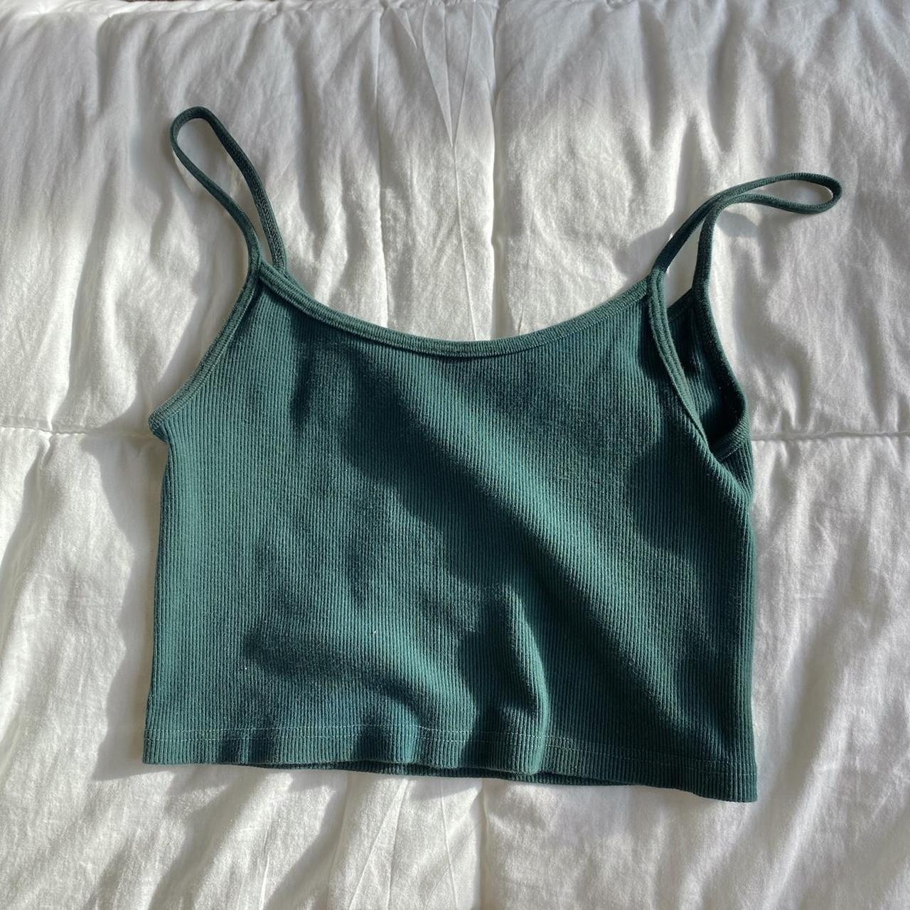 Brandy Melville Women's Green Vests-tanks-camis | Depop