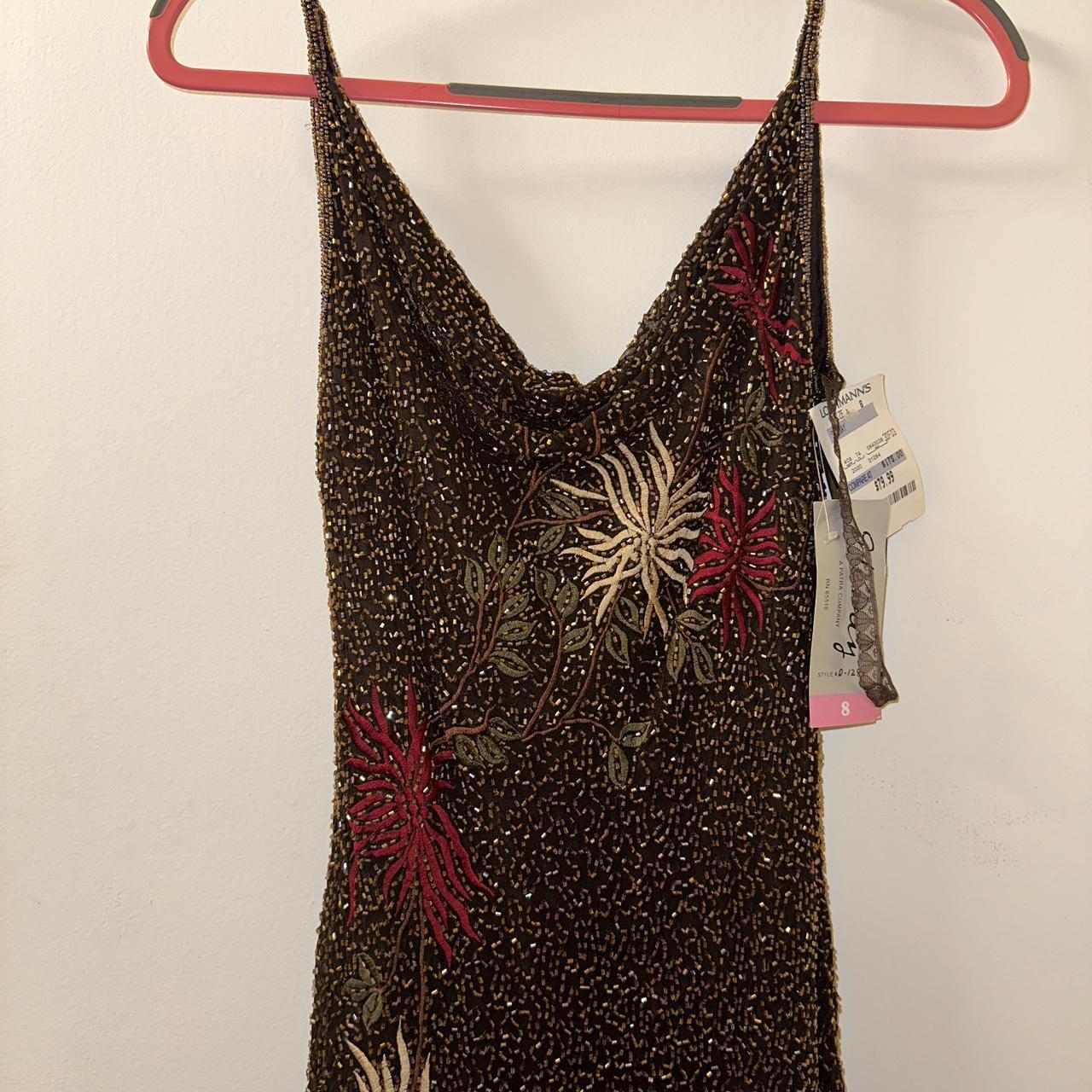 90’s vintage formal beaded full length dress in... Depop